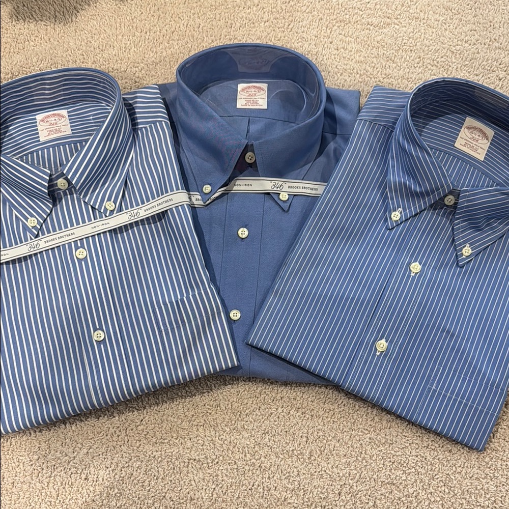 Bundle of Brooks Brothers Men's Blue Striped Shirt